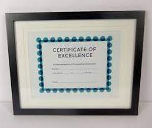 8.5 x 11 Back-Bevel Document Frame Matted - Room Essentials-set of 8-not used