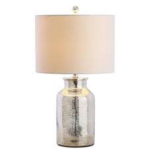 24.5 Glass Esmee Mercury Table Lamp (Includes LED Light Bulb) Silver - JONATHAN Y- open box not used