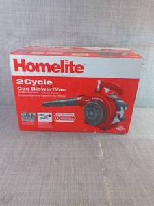 150 MPH 400 CFM 26cc Gas Handheld Blower Vacuum by Homelite- open box not used