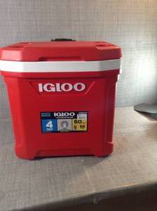 Igloo Latitude 60qt Roller Portable Cooler - Red-not used