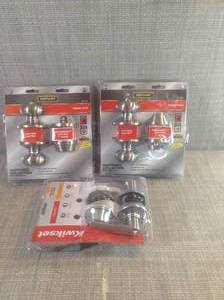 Hartford Satin Nickel Single Cylinder Keyed Entry Project Pack by defiant - set of 3 - not used