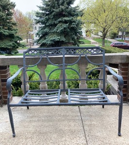 lot 60 image: Outdoor Patio Furniture Set-  Metal Settee & Table- Better Homes & Gardens