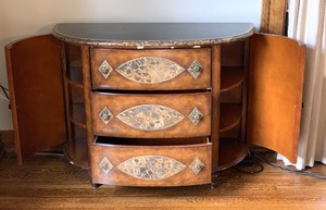 lot 14 image: Splendid Antique Marble Top Cabinet