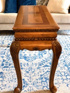 lot 45 image: Elegant Hallway Wood Table with Cherry Inlay
