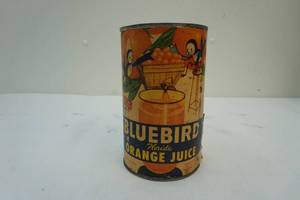 Vintage orange juice can