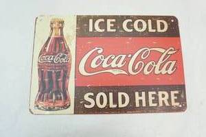Coke metal sign