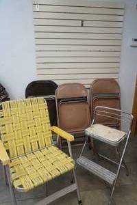 Folding chairs, stool