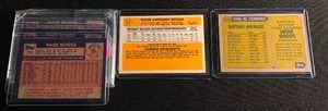 lot 58 image: lot of 5 Wade Boggs Cards