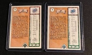 lot 91 image: Lot of 2 1989 Upper Deck Ken Griffey Jr. Cards