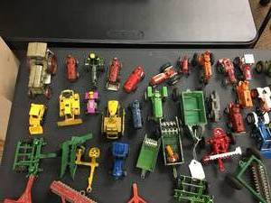 lot 155 image: Massive Collection Of Vintage, Antique Cast Iron Tractors And accessories ( brands include ertl, hubley, and more )
