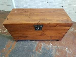 lot 39 image: Amazing Antique Wood Chest