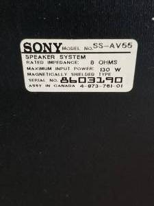 lot 107 image: Sony Bookshelf Speakers Model SS-AV55
