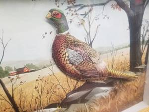 lot 90 image: Amazing Relief Painting by A.J. Rudisill- Pheasant