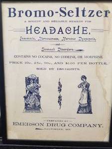 lot 151 image: Cool Bromo-Seltzer Advertisement Replica Print