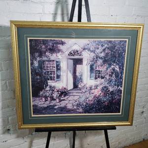 lot 72 image: Large Framed Print   Afternoon Sun on the Threshold