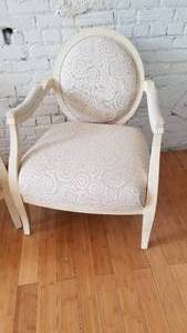 lot 2 image: Gorgeous Gabberts Cream Bergere Armchairs