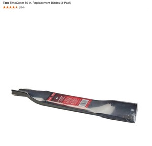lot 26 image: TORO TIMECUTTER 50 IN. REPLACEMENT BLADES (3-PACK). SEE PICTURES