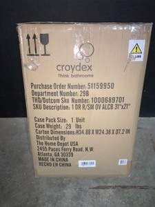 lot 47 image: CROYDEX 21 IN. W X 31 IN. H FRAMELESS ALUMINUM SURFACE-MOUNT BATHROOM MEDICINE CABINET WITH EASY HANG SYSTEM. SEE PICTURES