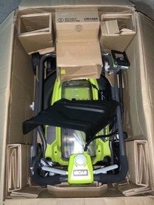 lot 49 image: RYOBI 18 IN. 40-VOLT 1 LITHIUM-ION CORDLESS BATTERY WALK BEHIND PUSH MOWER 4.0 AH BATTERYCHARGER INCLUDED. SEE PICTURES