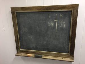 lot 115 image: Vintage Wall Mount School Chalk Board