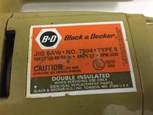 lot 117 image: Black and Decker Jigsaw