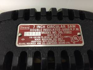 lot 119 image: Craftsman 7 Inch 1.25 HP Circular Saw