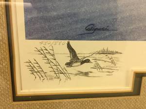 lot 160 image: Bluebill Bay Framed Art by C.E. Calliguri