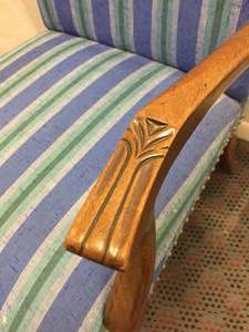 lot 167 image: Vintage Ornate Wooden Upholstered Chair