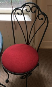lot 1 image: Fun Bistro Set Glass Top Table w Two Chairs