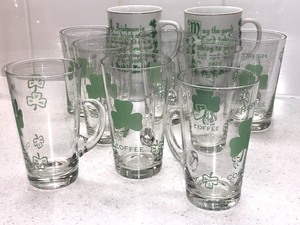 lot 23 image: Irish Coffee Mugs and Drinking Glasses