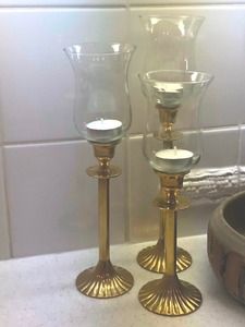 lot 29 image: Candle Holders and Pottery Bowl