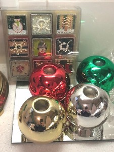 lot 63 image: Assorted Christmas Candle Holders