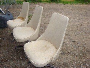 lot 128 image: Three Vintage Vinyl Chairs