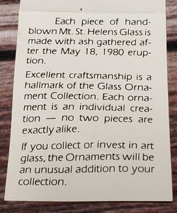 Mt. St. Helen Ash Ornament