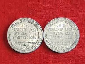 Cracker Jack Mystery Presidents Coins John Adams, Henry Harrison