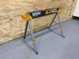 TOUGHBUILT 42.4 in. W x 28.8 in. H Steel Sawhorse and Jobsite Table  1100 lb. Capacity