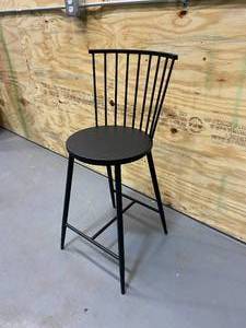 OSP HOME FURNISHING 26 in. Black Bryce Counter Stool with Metal Frame