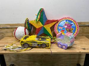 Lot of 5 Various Themed Pinatas