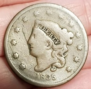 1835 US MATRON HEAD LARGE CENT