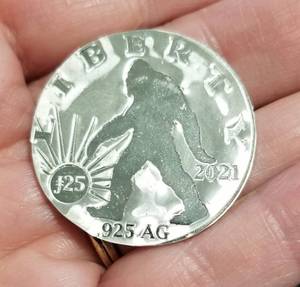 2021 J25 12oz .925 STERLING SILVER STATE OF JEFFERSON ROUND