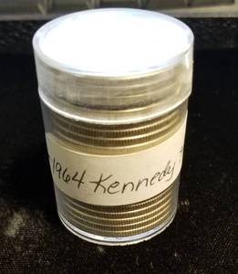 UNC ROLL OF 1964 KENNEDY SILVER HALF DOLLARS 20 COINS