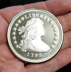 2 TROY OZ. .999 FINE SILVER 1795 US DOLLAR DESIGN