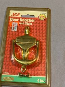 lot 146 image: 7 & 4 Solid Brass Door Knockers - NIP