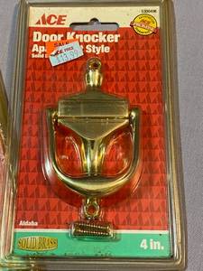 lot 147 image: 7 & 4 Solid Brass Door Knockers - NIP