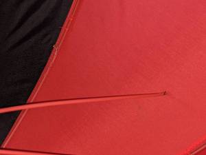 lot 111 image: Mod ARAMIS Dancing In The Rain BlackRedWhite Umbrella