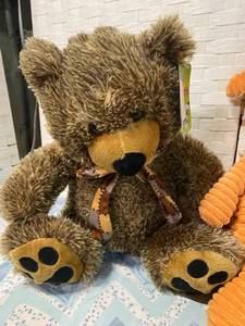 lot 160 image: Unconventional Plush Bear, Giraffe, Owl
