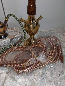 lot 165 image: Large 4 Nozzle Hookah Plus Mini Hookah