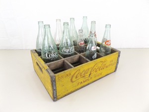 lot 23 image: Vintage Wood Large Bottle Coca Cola Coke Crate