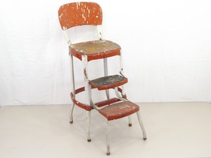lot 39 image: Vintage PERFECT PATINA Metal Cosco Step Stool
