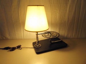 lot 42 image: VERY COOL Folk Art Entry Way Schwinn Biking Lamp and Hat Rack